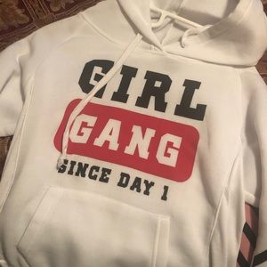 White/Red Girl Gang Hoodie